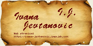 Ivana Jevtanović vizit kartica